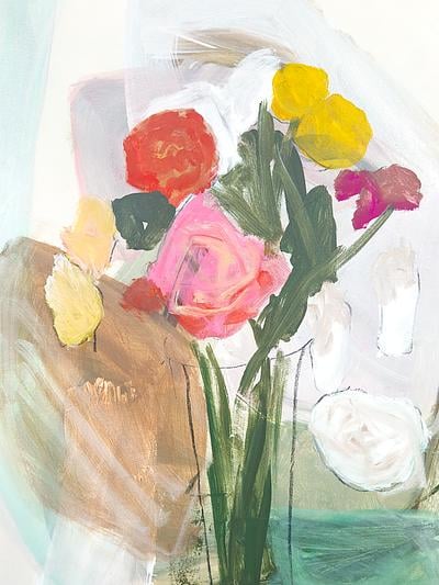 plein-air series \"Charming Bouquet.\"油絵 Bouquet III by Pat Shen on Artfully Walls | Artfully Walls