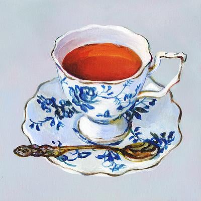 Tea Cup and Saucer by Tali Yalonetzki on Artfully Walls | Artfully